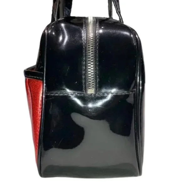 Lux de Ville Black and Red Sparkle Cruiser Tote - Picture 7 of 16